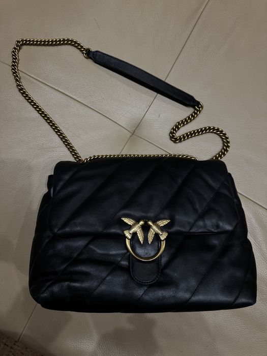 Сумка шкіряна,PINKO,чорного кольору