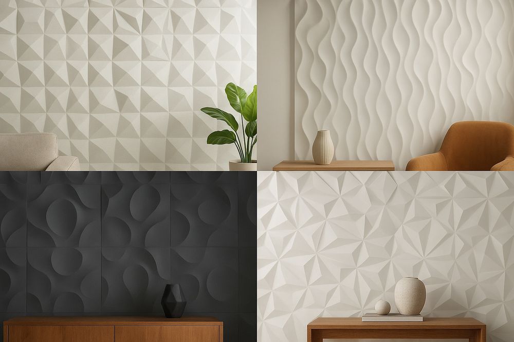 Decoração de interiores em painéis 3D