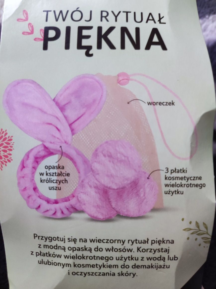 Opaska i płatki kosmetyczne