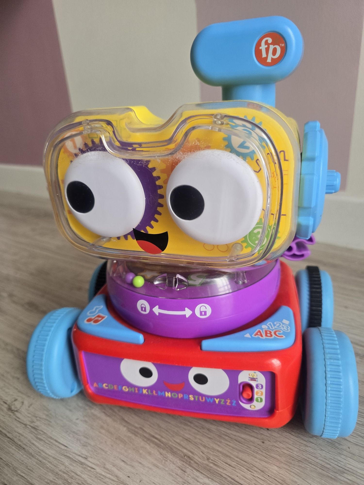 Robot fisher price zabawka do czworakowania niemowlę interaktywna
