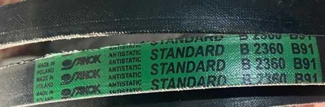 Ремінь STANDARD B 2360 B91" та позначкою  довжина: 2360