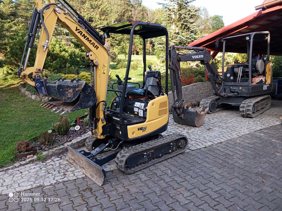 Minikoparka Yanmar VIO17, rok 2022