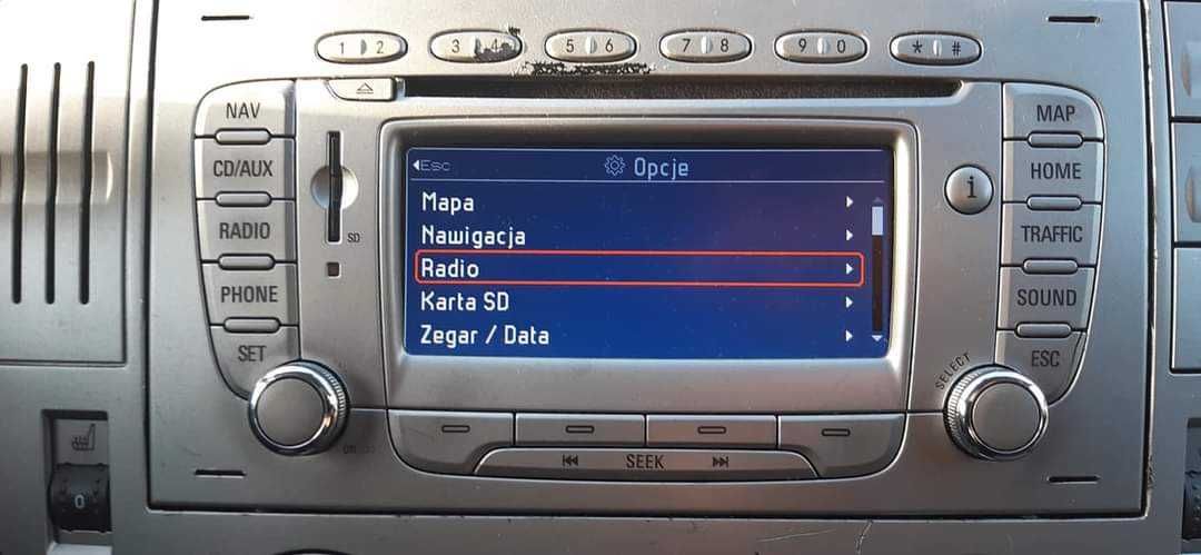 Polskie menu radionawigacja Ford