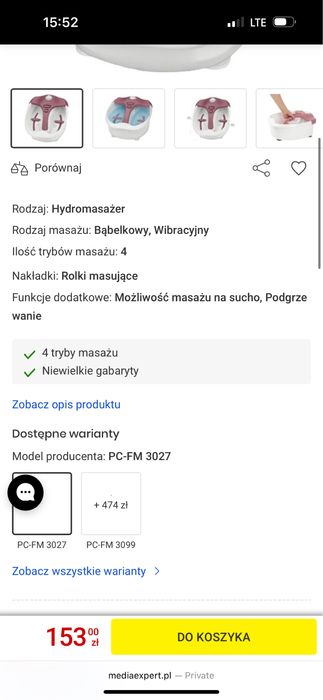 Hydro Masażer do stóp