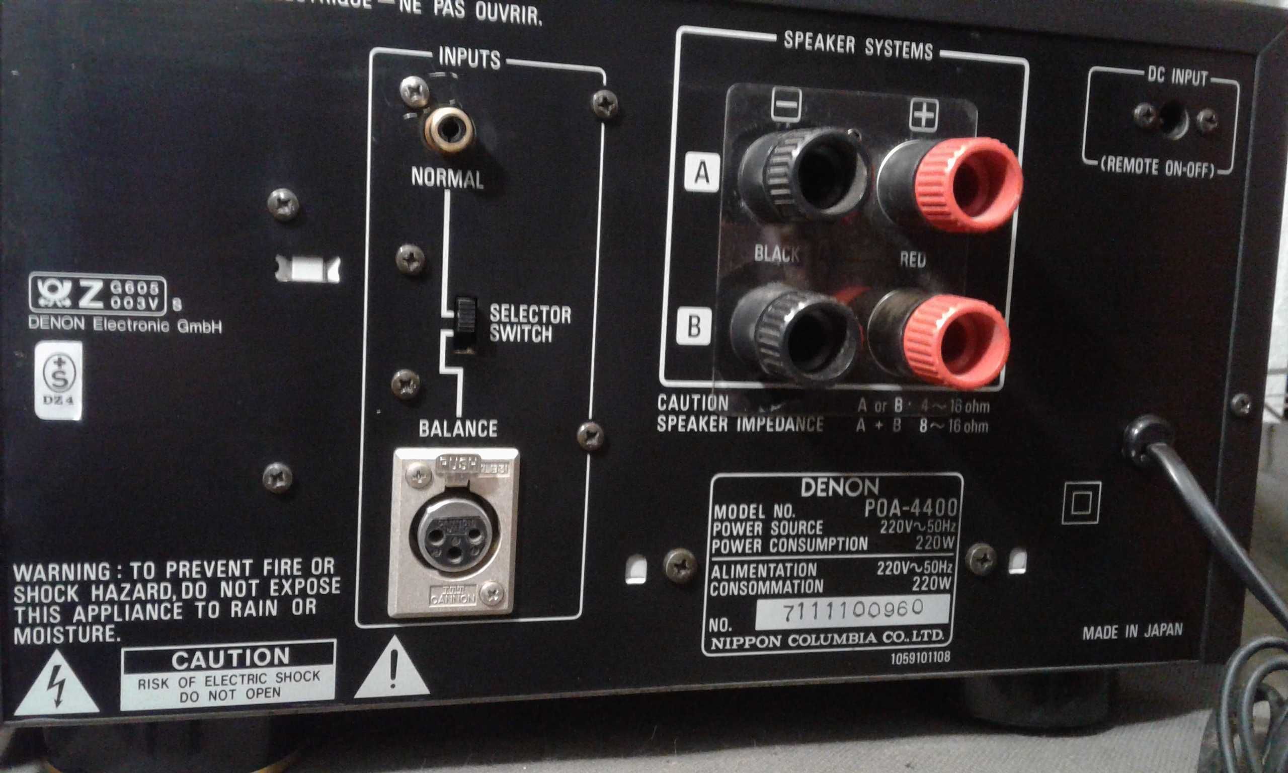 DENON POA-4400,wzmacniacz końcówka mocy