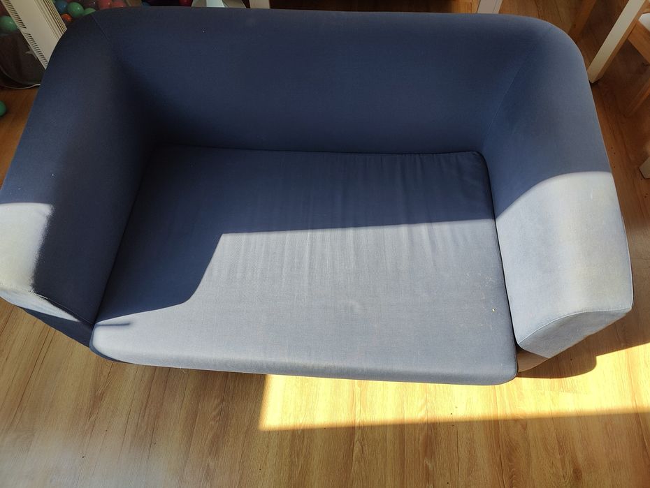 2 kanapy, dwuosobowe - kolor granatowy