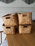 Kosz bambusowy Ikea VÄXTHUS 4 szt. komplet
