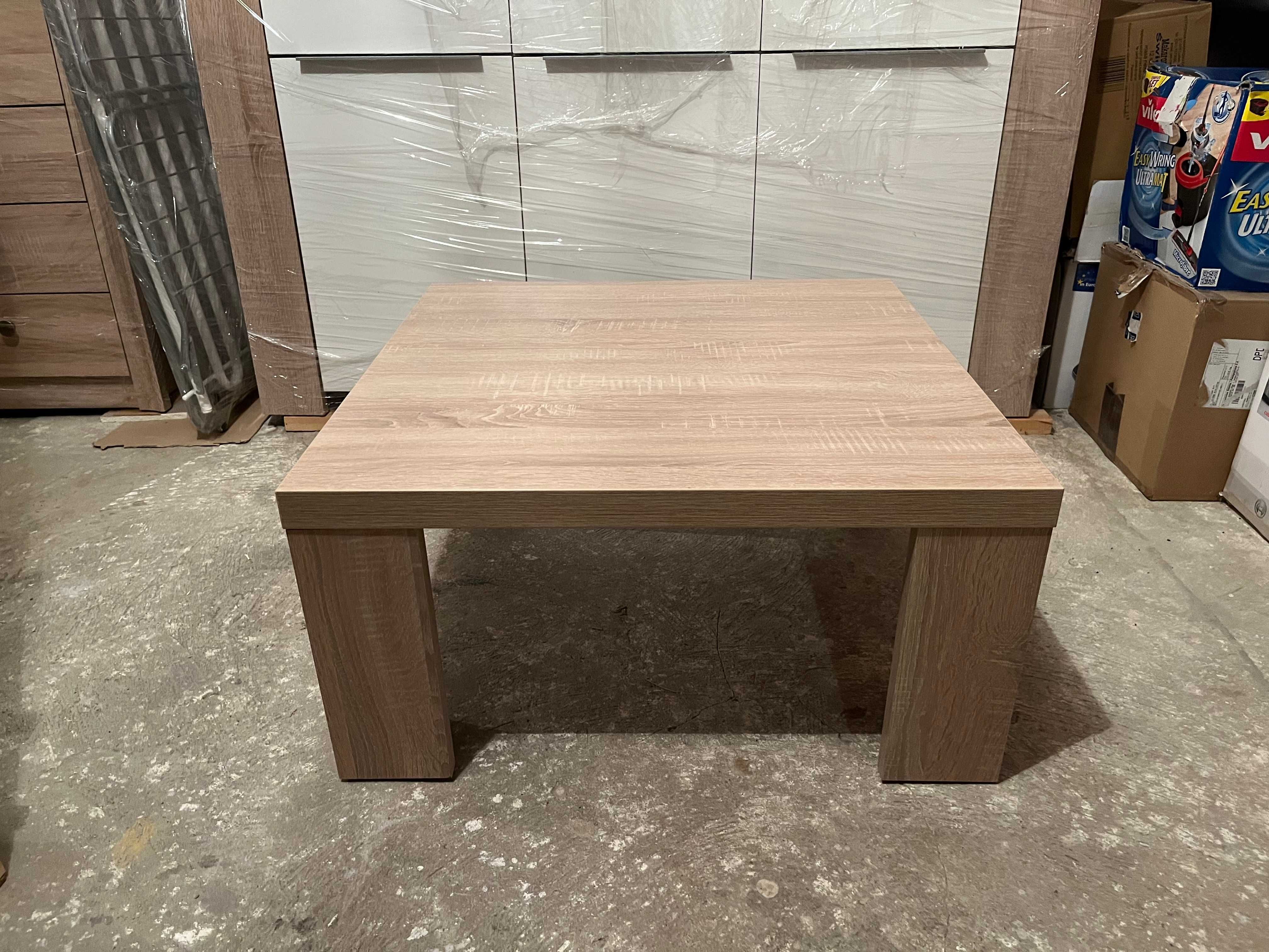 Stół Stolik Kawowy, Nowy! Dąb Sonoma, 70x70x35, Bardzo Ładny i Masywny