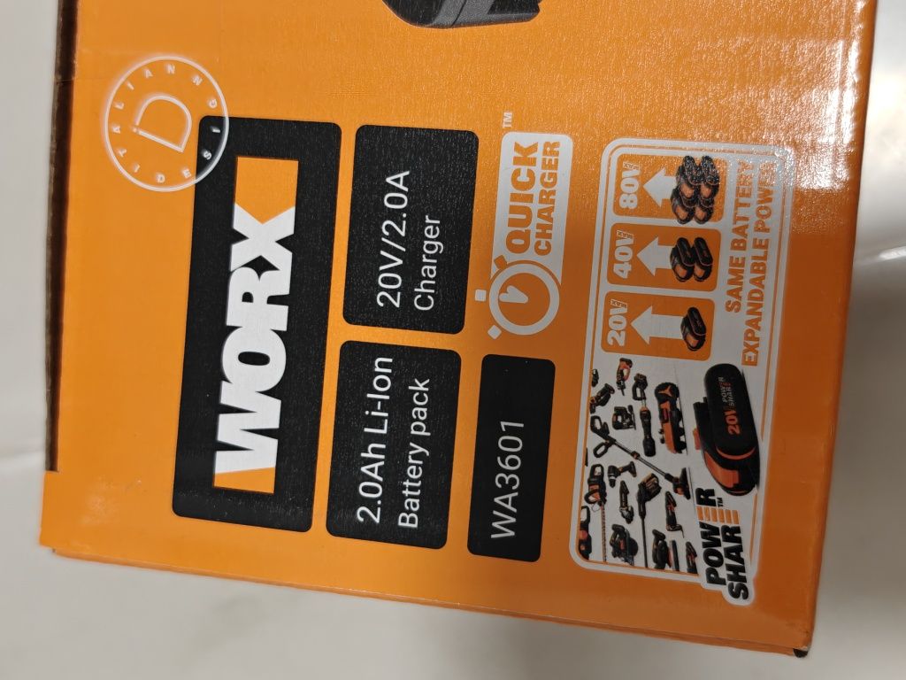 Akumulator Worx z ładowarką 20V 2.0Ah WA3601
