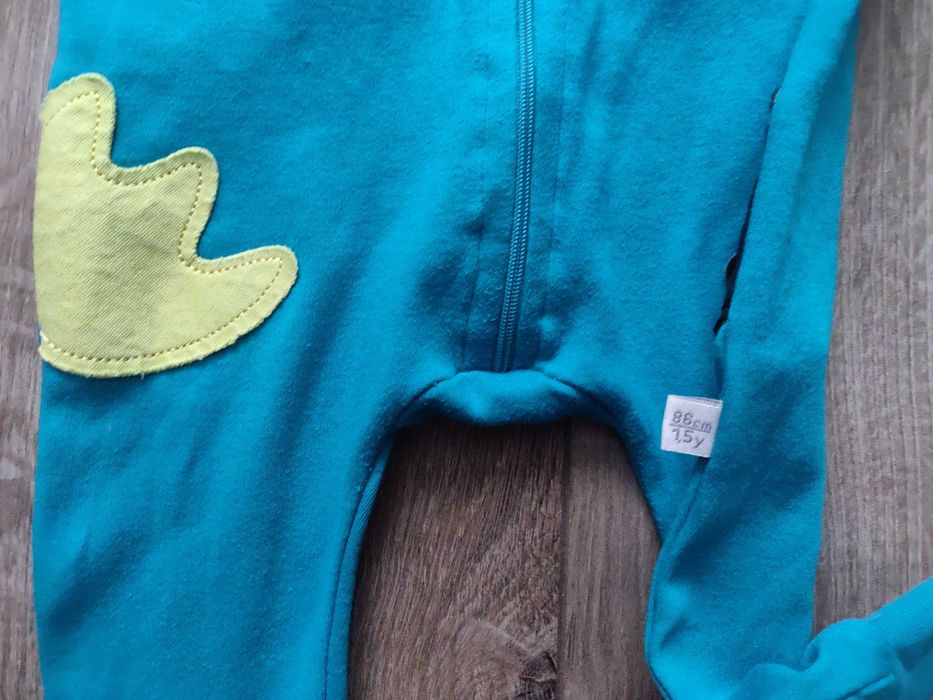 Человечек Черепашка 86 см. 1,5 гг. бирюзового цвета,100% cotton
