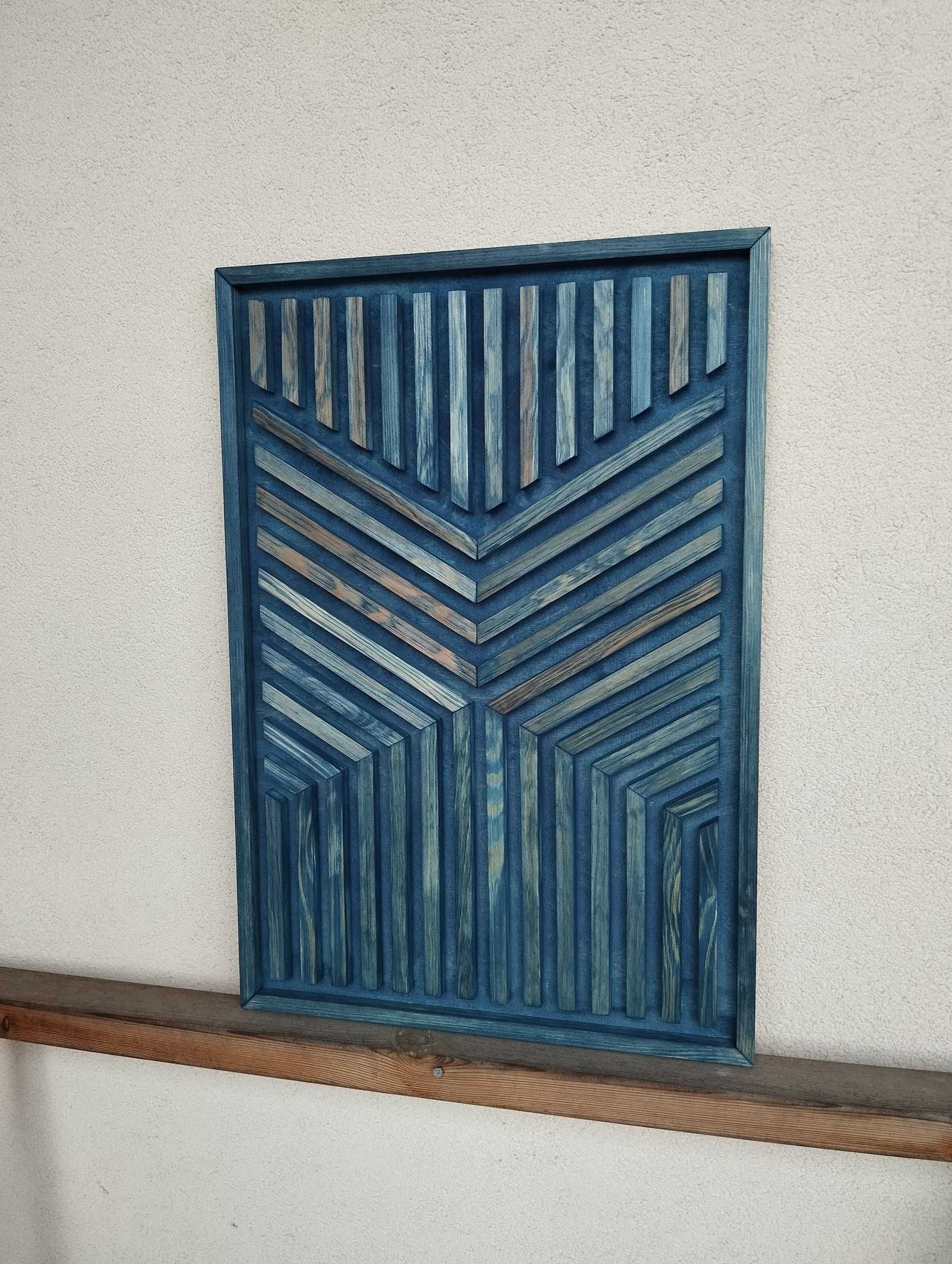 Przestrzenny obraz z drewna hand made 62 x 43 cm