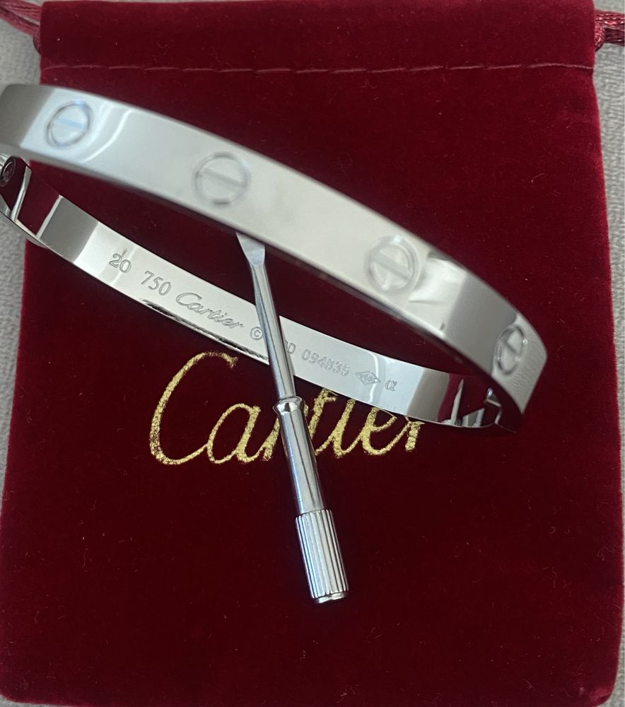 Srebrna bransoletka cartier stal nierdzewna