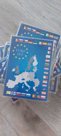 19szt Karty set na monety euro