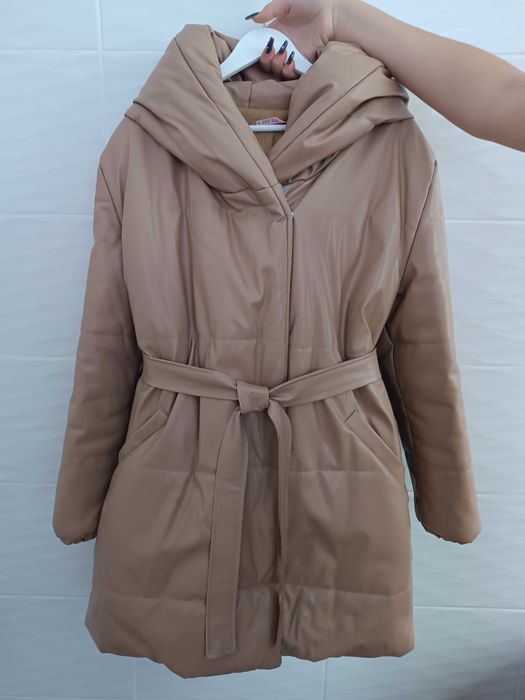 Пальто з екошкіри