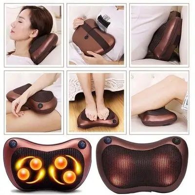 Массажная подушка Massage pillow массажер для спины и шеи 8 роликов
Ма