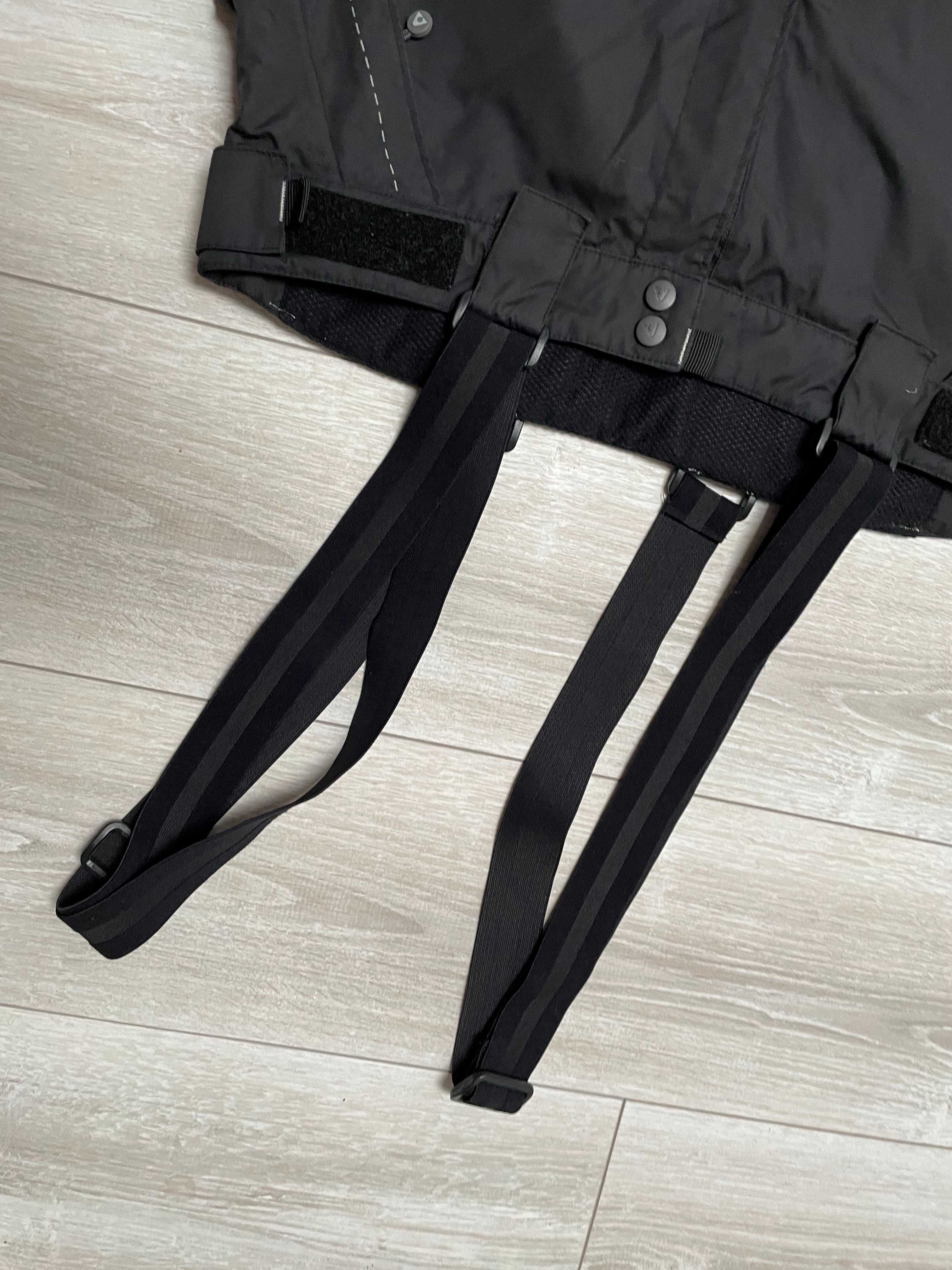 Narciarskie spodnie sportowe męskie zimowe ocieplane, szelki czarne L