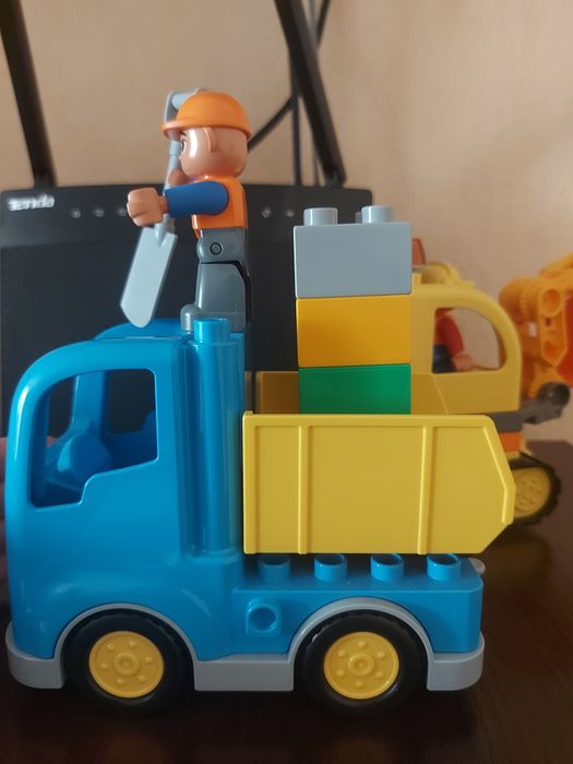 Лего дупло Lego duplo 10812 Вантажівка та гусеничний екскаватор