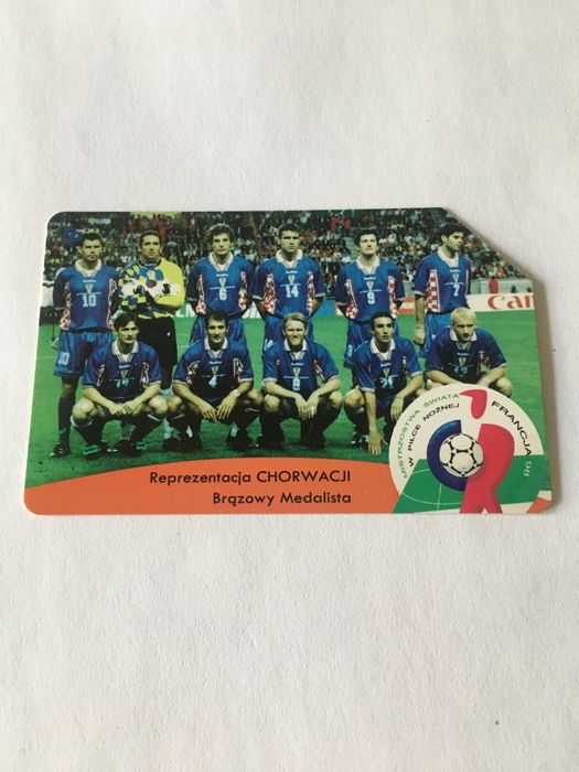 Karta telefoniczna z reprezentacją Chorwacji MŚ 1998