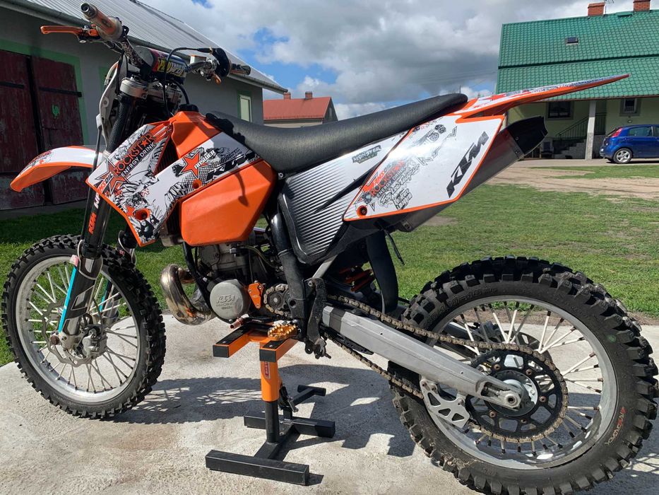 KTM EXC 300 2T 2006r gaznik. Wydech FMF.