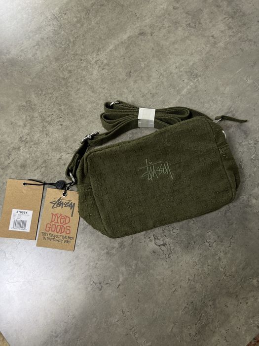 Stussy Dyed Goods Shoulder Bag Olive Оригінал