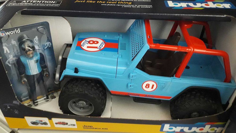 Bruder zabawka Auto Jeep Cross country z figurką