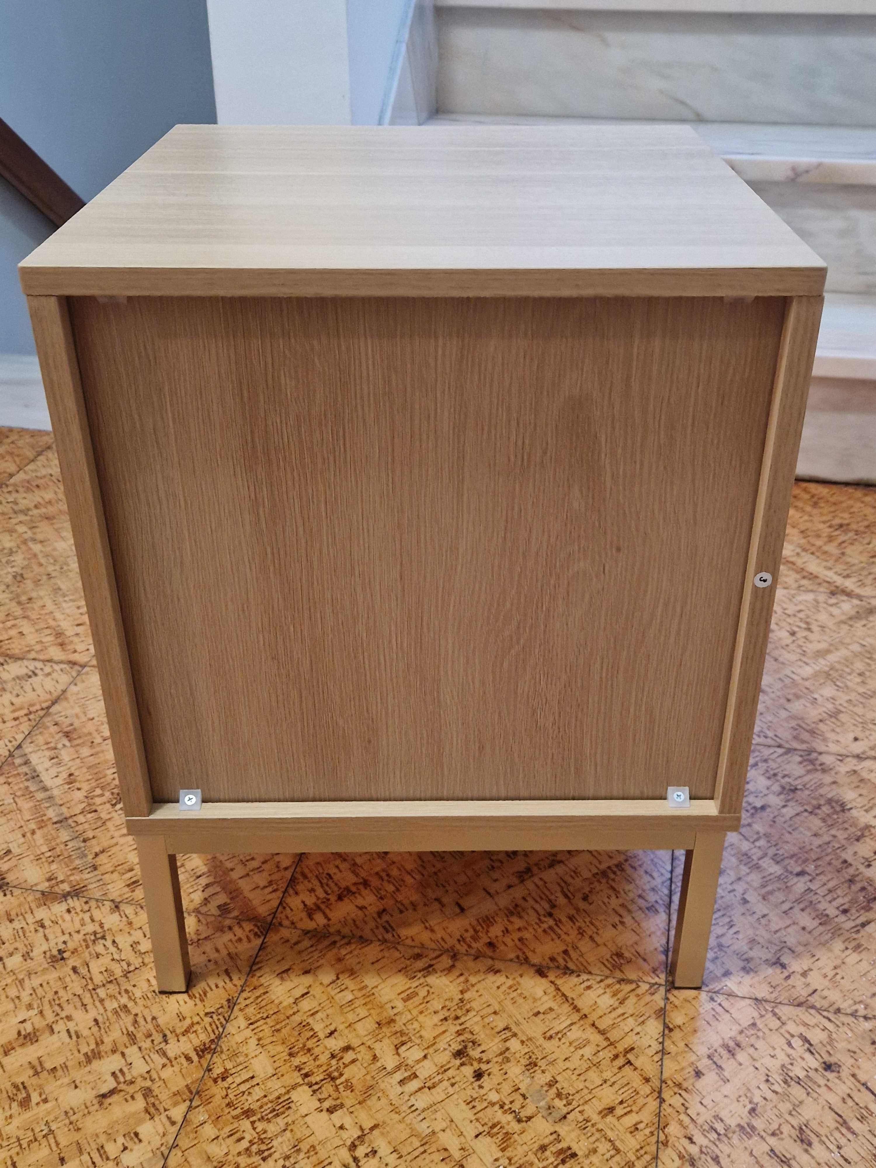 Mesa de cabeceira 2 gavetas em mdf - Bege - Hôma
