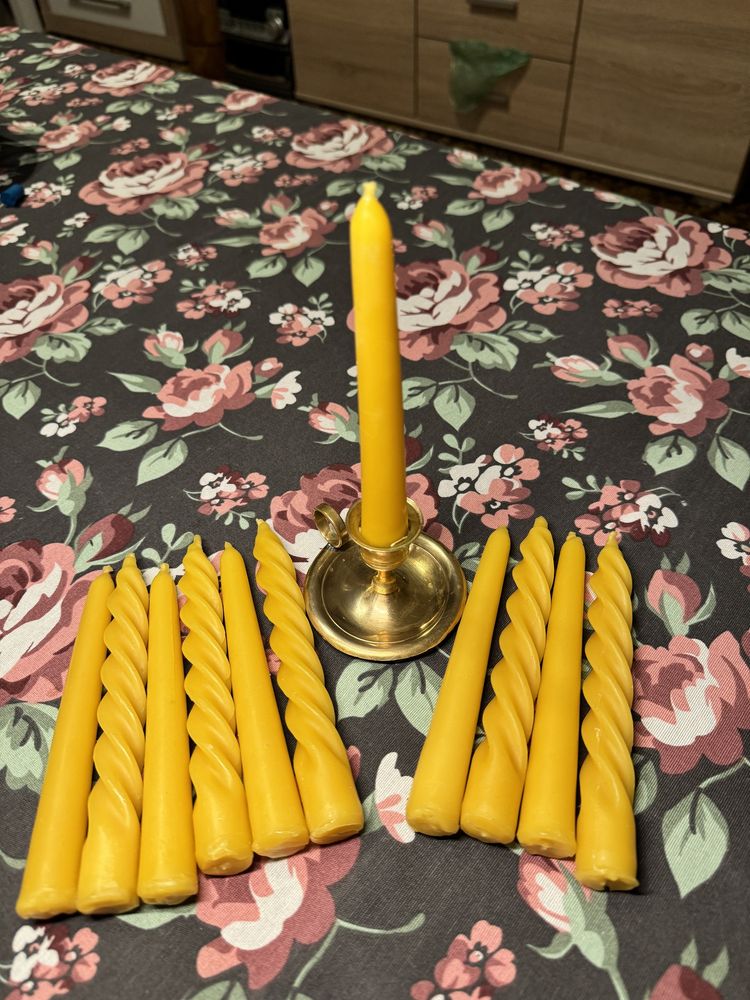 Świeczki z wosku pszczelego hand made