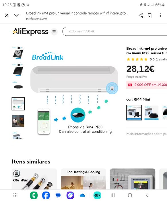 Comando universal BroadLink RM4 PRO novo