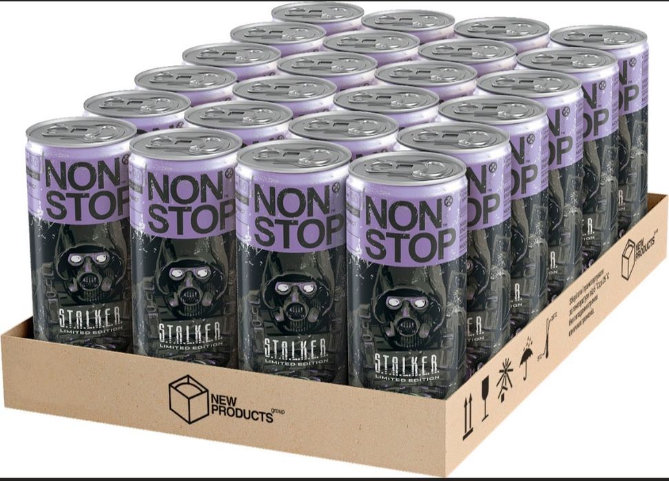 Упаковка енергетичного напою Non Stop Stalker Moonlight 0.5 л х 24 шт