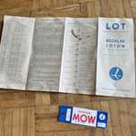 Lot polskie linie lotnicze 1957 rozkład lotów stary