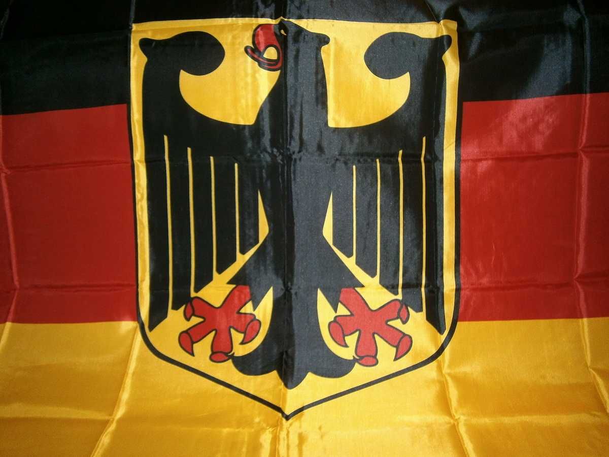 Прапор Німеччини з Гербом 90х150 Flagge Deutschlands Флаг Германии DE