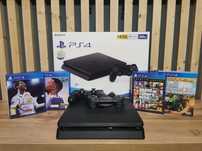 PlayStation PS4 slim 500 GB 2 pady 4 gry