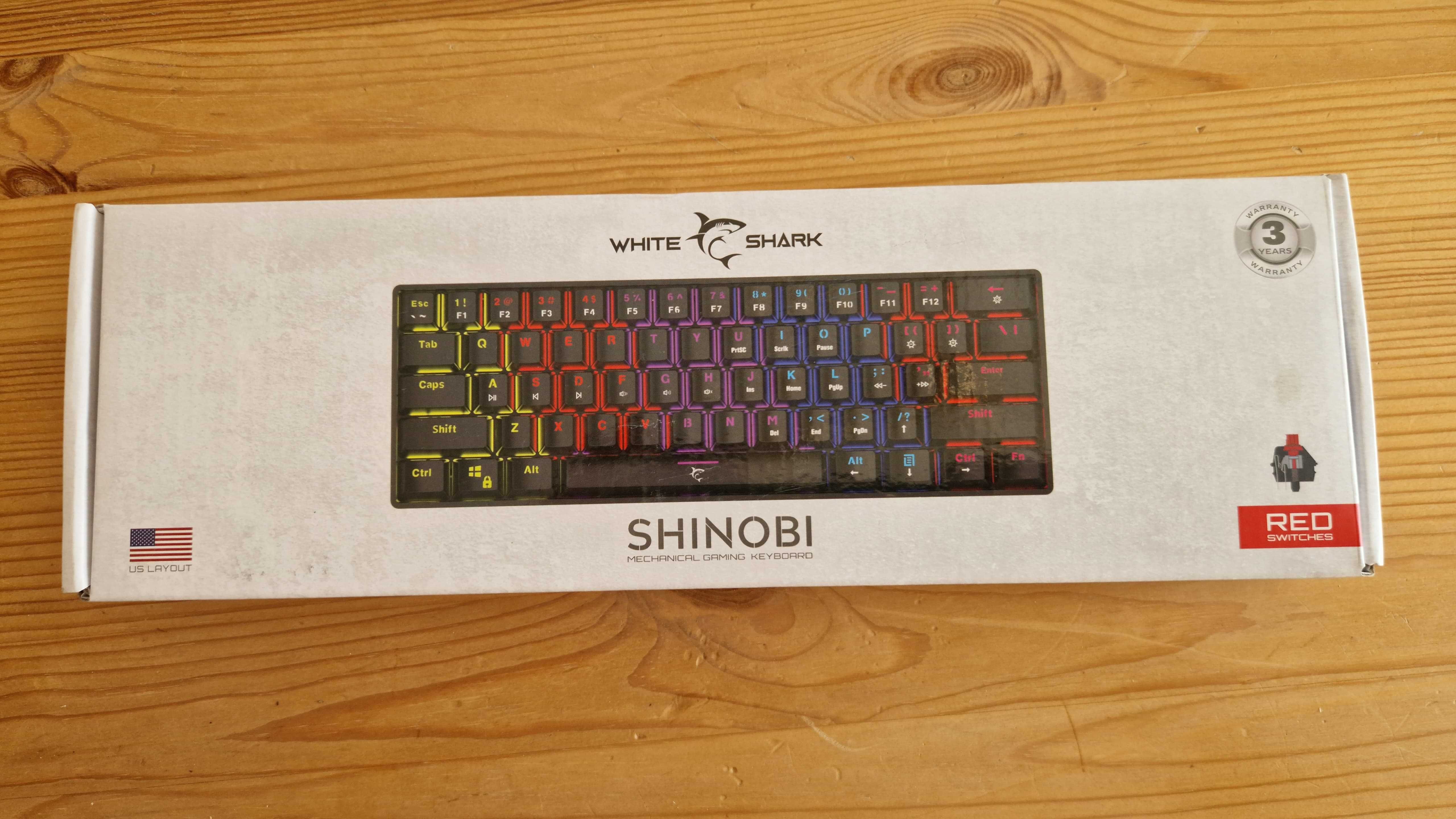 Klawiatura white shark shinobi czarna