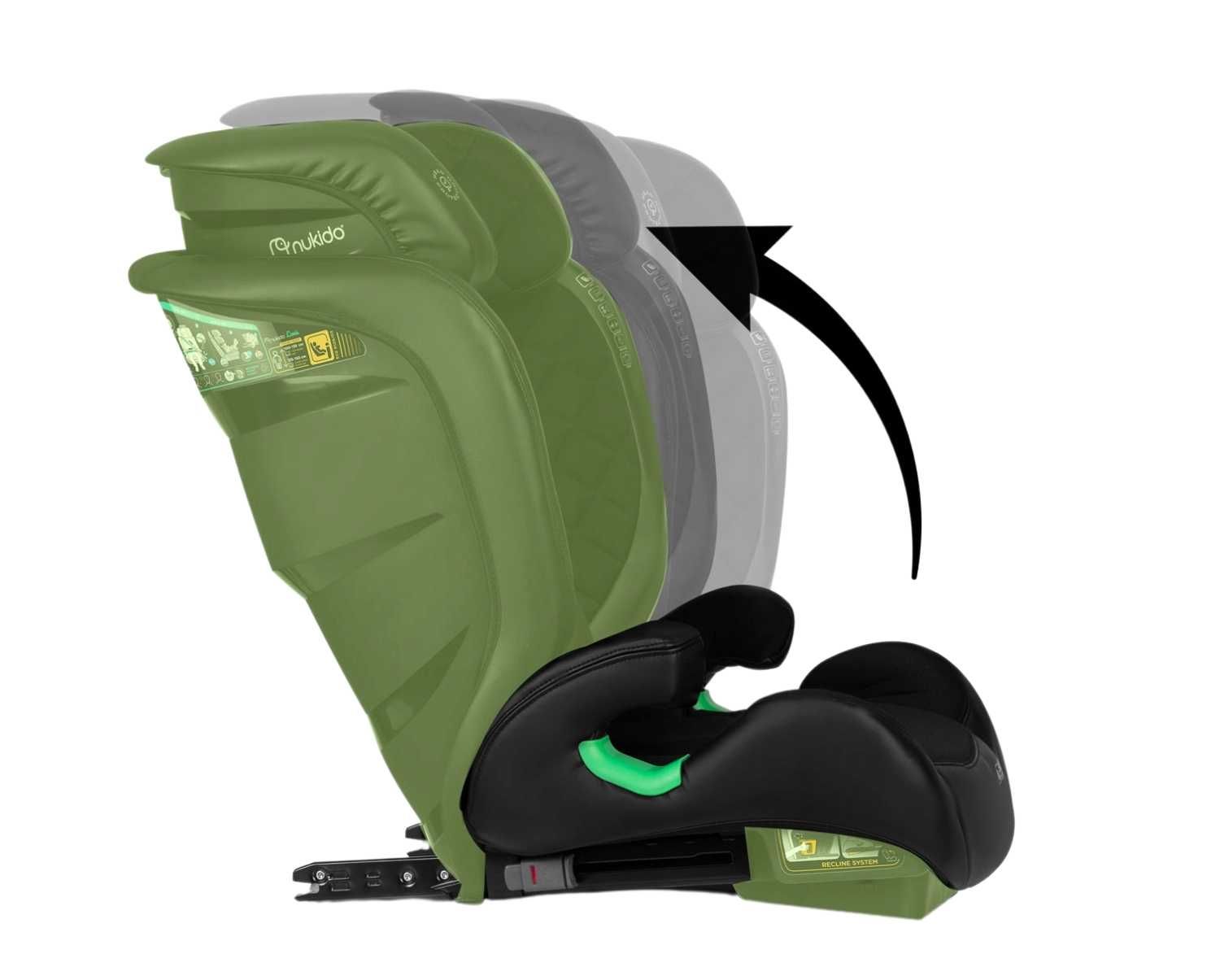 Fotelik Podstawka Samochodowy 2w1 ISOFIX 15-36KG NUKIDO LOUIS Dzieci