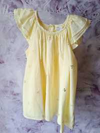 Nowa trapezowa sukienka żółta H&M 74