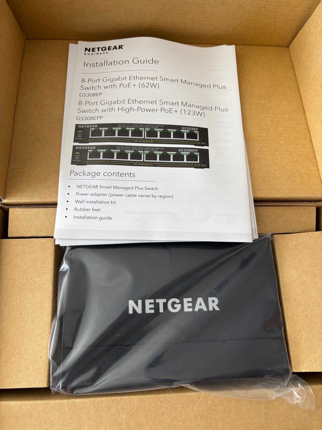 Switch Netgear GS308EPP Gigabit | VLANs | LACP | PoE+