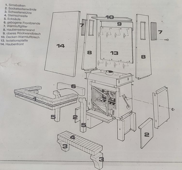 Wkald Kominkowy 11KW Kominek.  Koza, piec