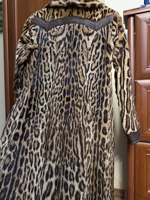 Шуба оцелот натуральна липпи вінтаж леопардова