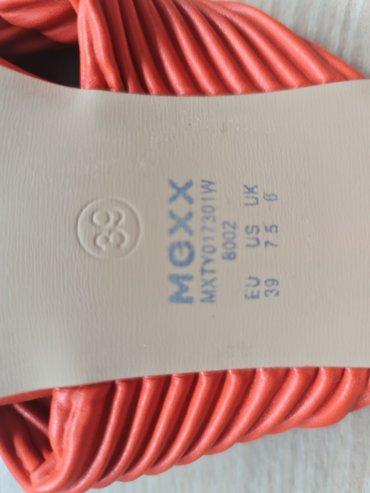 Sandały klapki Mexx pomarańczowe r.39 NOWE