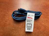 Kabel HDMI M/M HighSpeed std.1.3 Full HD niebieski 2,5m. HAMA