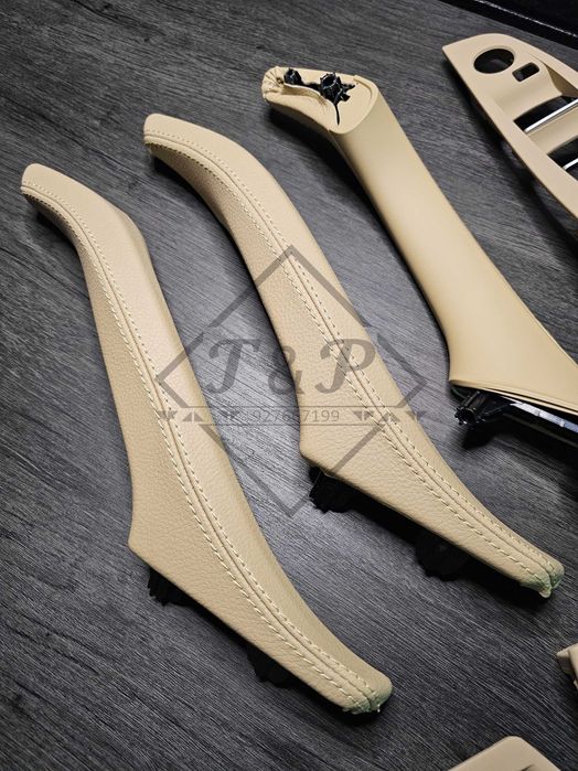 Pack TOTAL Puxadores Pele Porta Interior BMW F10 F11 18 Série 5 -NOVOS