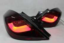 Lampy tylne tył OPEL CORSA D 06-14 3D LED BAR Red Smoke NEON NOWE