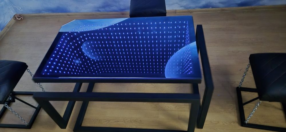 Stolik cube loftowy lustro weneckie