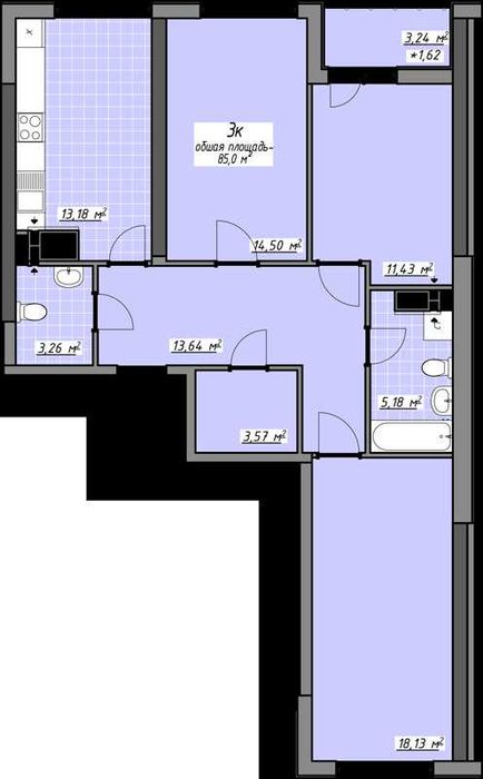 3 - кімнатна квартира з ремонтом у ЖК Одеські Традиціі