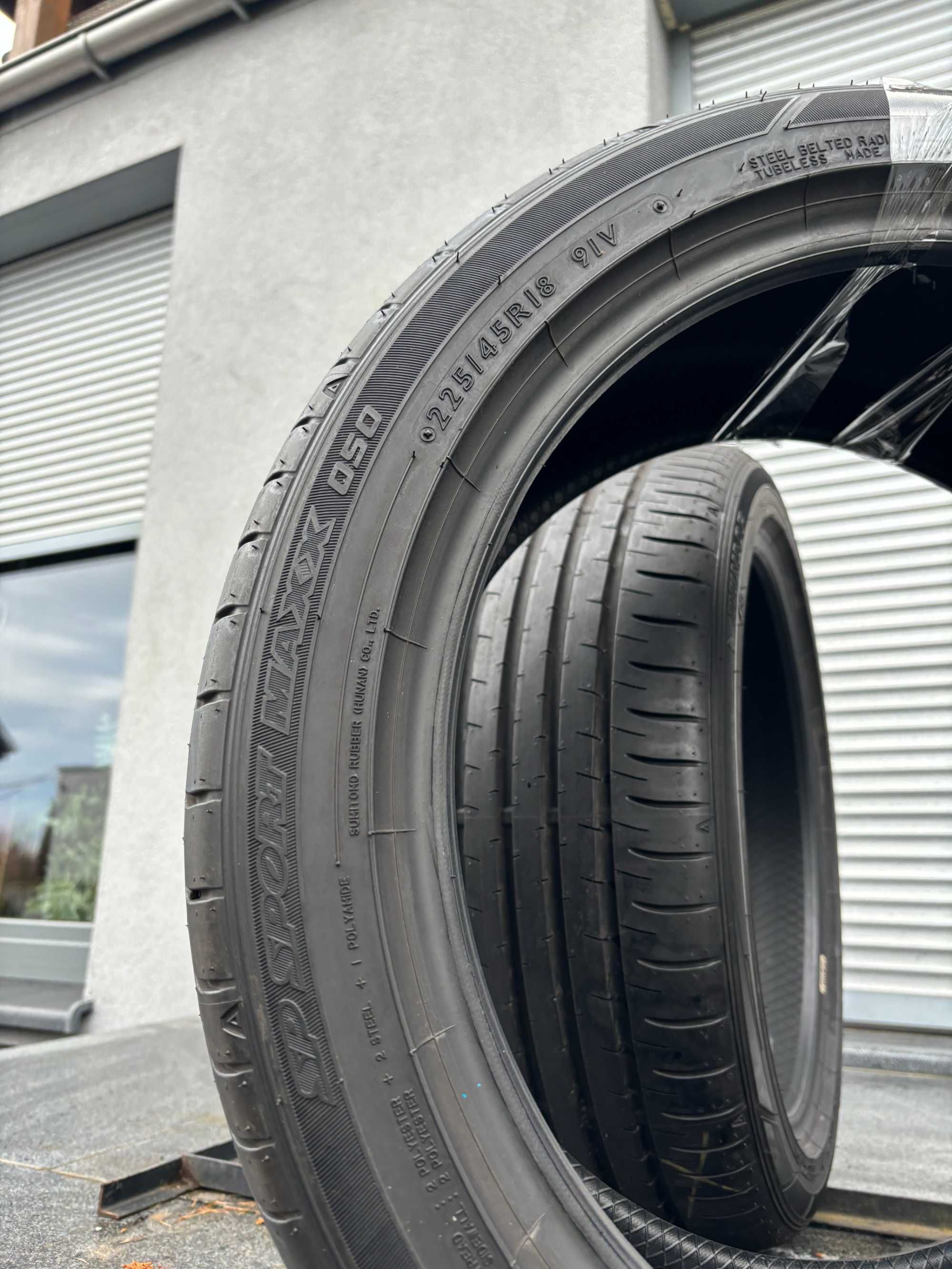 2szt letnie 225/45R18 Dunlop 6,5mm 100% bieżnika 2022r L6042 gwarancja