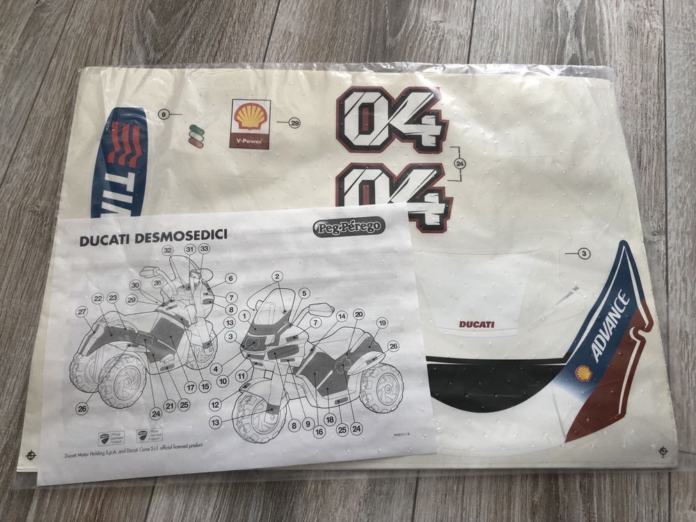 Детский электромотоцикл Peg-perego Ducati Desmosedici 6 В кра