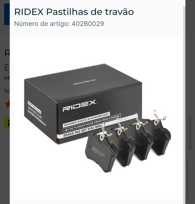 Pastilhas travão Renault Megane 1.5