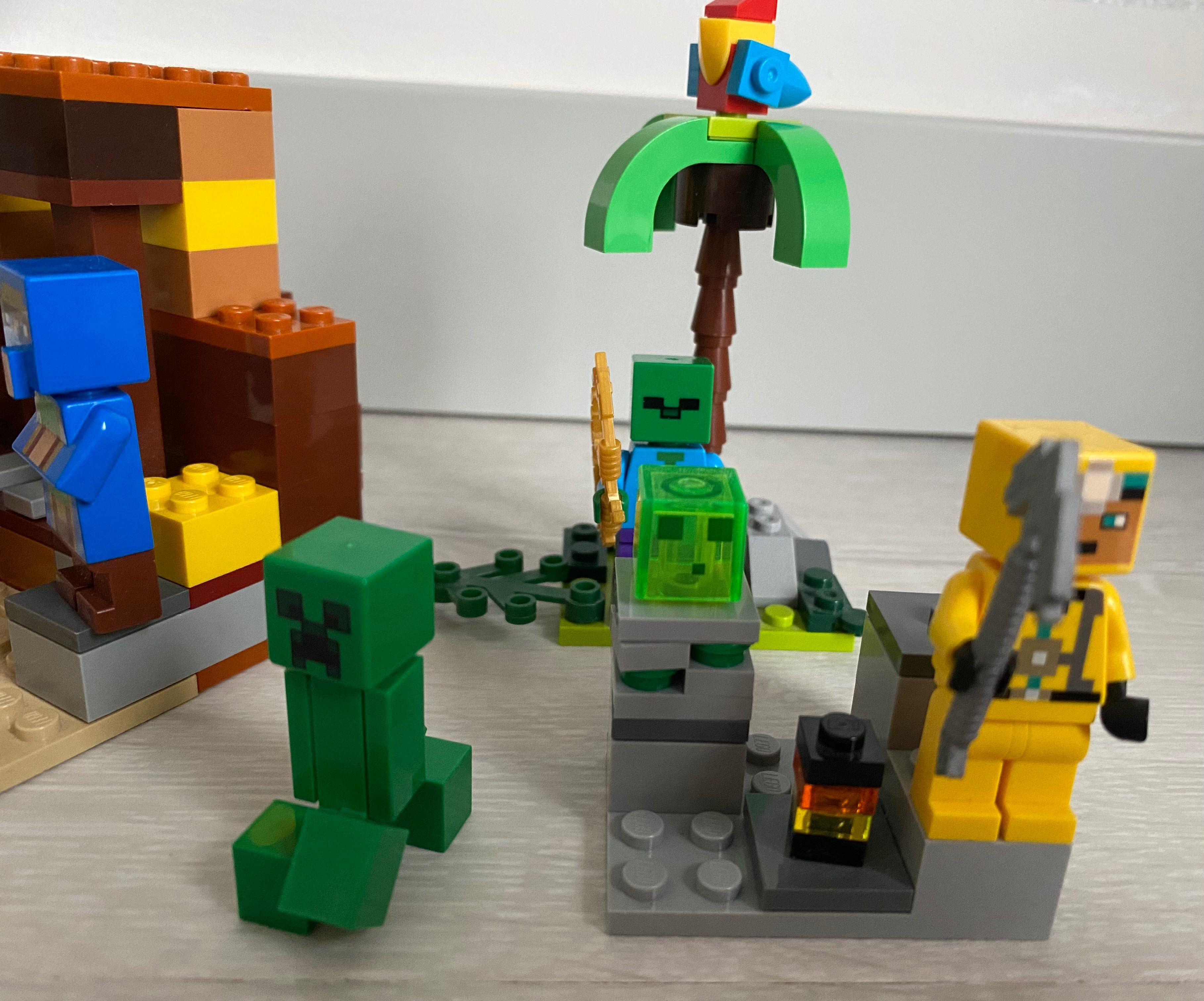 Lego Minecraft 21167 Punkt Handlowy Plus Dodatkowe Figurki z Gazetek