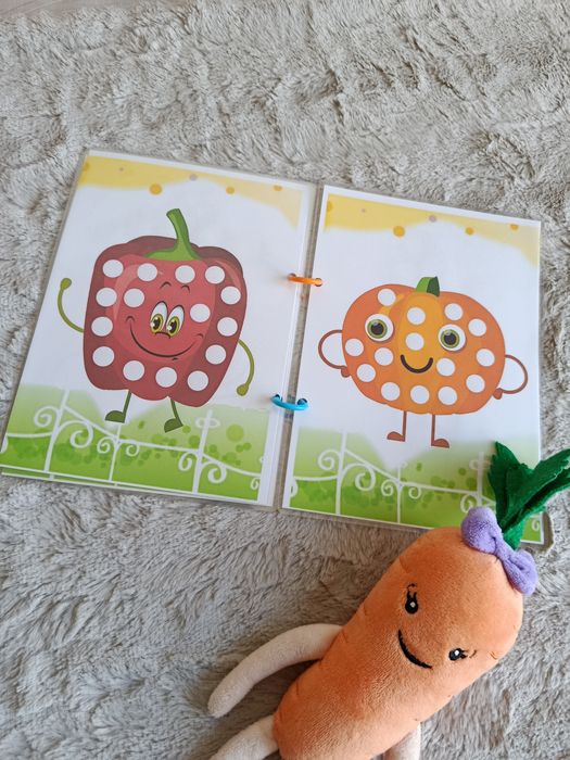 Веселі овочі/ ігри з пластиліном/ пластилінові заплатки