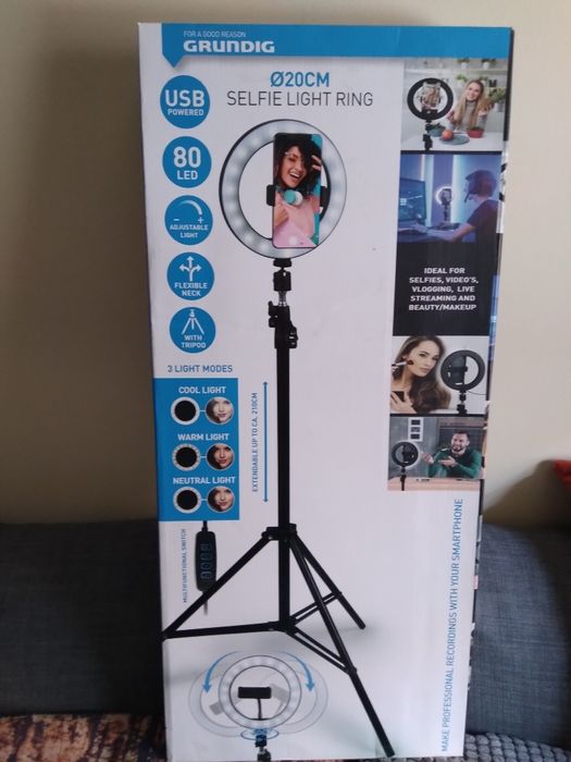 Selfie Light Ring 20cm p/smartphone Grundig